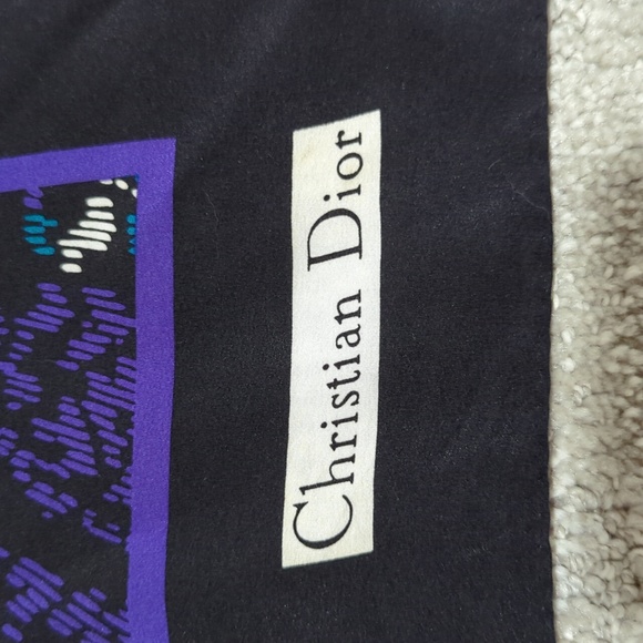 Christian Dior Square Scarf 100% Silk - Picture 2 of 6